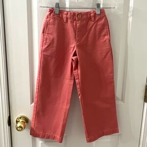 Vineyard Vines Boys' Coral Pink Chino Cotton Pants Size 5 Adjustable Waist